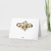 Retro Paris Poodle Collage Karte (Rückseite)