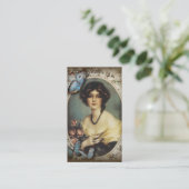 Retro-Pariser Mode viktorianisch Visitenkarte (Stehend Vorderseite)