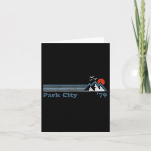 Retro Park City Ski Resort Utah Snowboard Mountain Karte