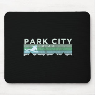 Retro Park City, Utah Skilanglauf Mousepad