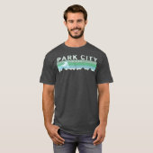 Retro Park Stadt Utah Skilanglauf T-Shirt (Vorne ganz)