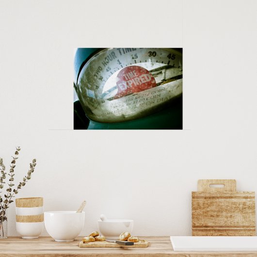 Retro Parking Meter 01 Poster (Küche)