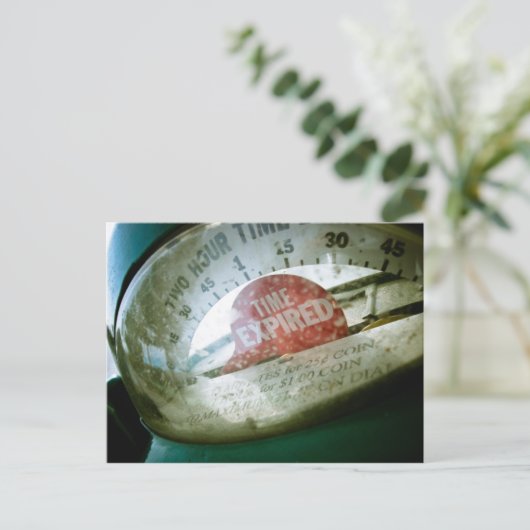 Retro Parking Meter 01 Postkarte (Stehend Vorderseite)