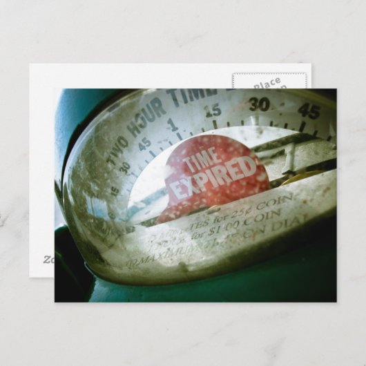 Retro Parking Meter 01 Postkarte (Vorne/Hinten)