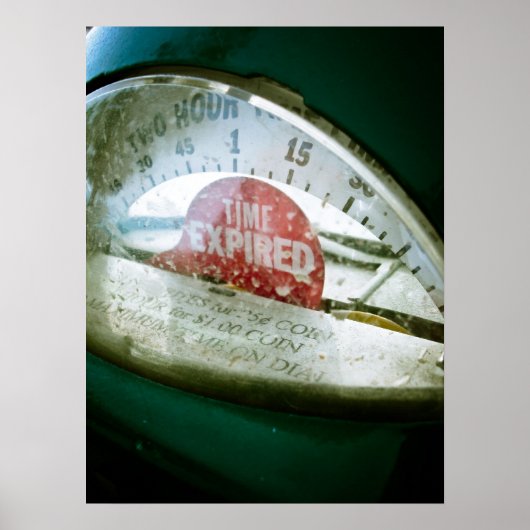 Retro Parking Meter 02 Poster (Vorne)