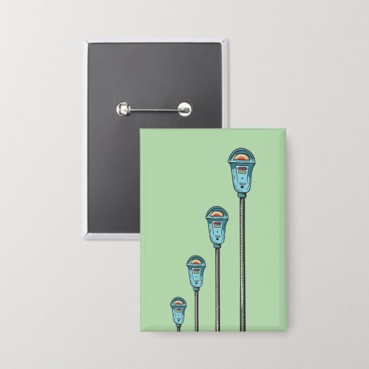 Retro parking meter button (Vorderseite/Rückseite)