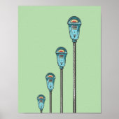 Retro parking meter poster (Vorne)