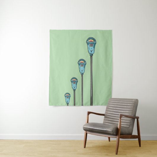 Retro parking meter wandteppich (Beispiel)