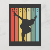 Retro Parkour Geschenk Stadt frei Running Jump Postkarte (Vorderseite)