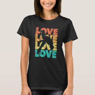 Retro Parkour Liebe Word Thema Grafik Design T-Shirt