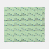 Retro-Parkuhr Fleecedecke (Vorderseite (Horizontal))