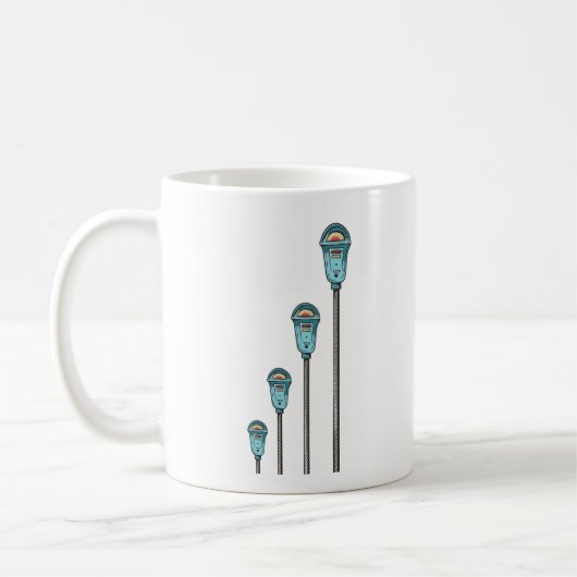 Retro-Parkuhr Kaffeetasse (Links)