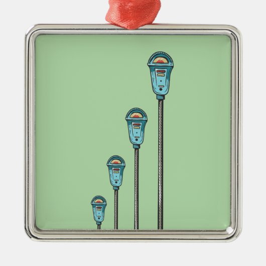 Retro-Parkuhr Ornament Aus Metall (Vorne)