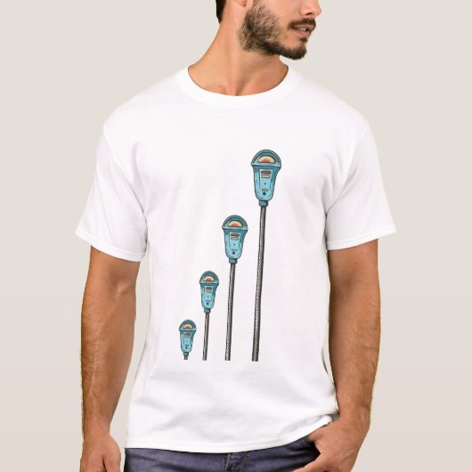 Retro-Parkuhr T-Shirt (Vorderseite)