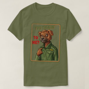 Retro-Parodie-Hund – Redest du mit mir? T-Shirt