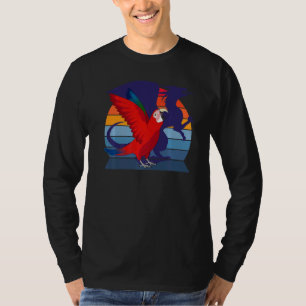 Retro Parrot I Dragon I schreiend grünflügeliger M T-Shirt