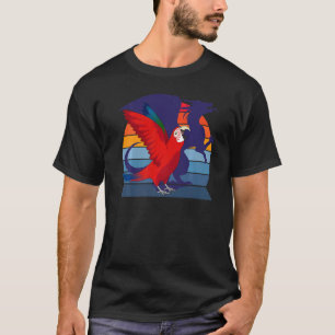 Retro Parrot I Dragon I schreiend grünflügeliger M T-Shirt