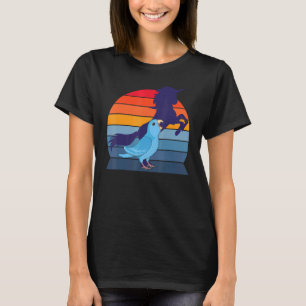 Retro Parrot I Einhorn I schreiend blaues Parrotle T-Shirt