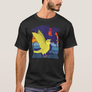 Retro Parrot I Flügeldrache I schreit gelb Pa T-Shirt