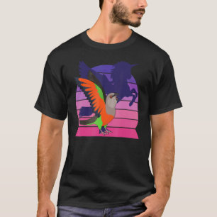 Retro Parrot I geflügelte Einhorn I schreiend rote T-Shirt