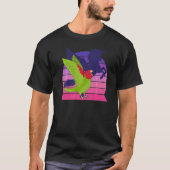 Retro Parrot I geflügeltes Einhorn I rote Maske T-Shirt (Vorderseite)