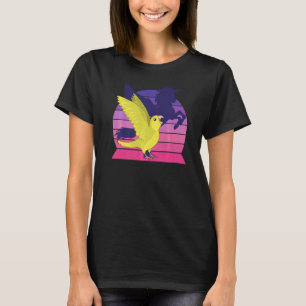Retro Parrot I geflügeltes Einhorn I schreit Gelb T-Shirt