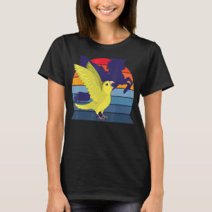 Retro Parrot I geflügeltes Einhorn I schreit Gelb  T-Shirt