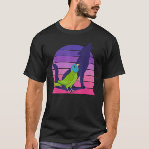 Retro Parrot I Howling Wolf I schreiend blaue Kron T-Shirt