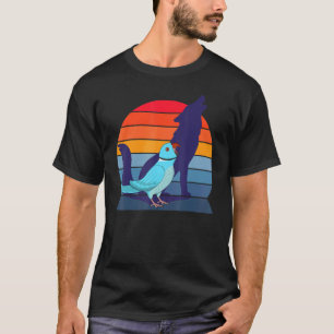 Retro Parrot I Howling Wolf I schreiend Blue India T-Shirt