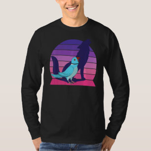 Retro Parrot I Howling Wolf I schreiend Blue India T-Shirt