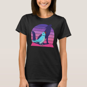 Retro Parrot I Howling Wolf I schreiend Blue India T-Shirt