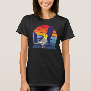 Retro Parrot I Howling Wolf I schreiend Cockatiel T-Shirt