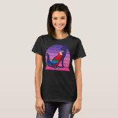 Retro Parrot I Howling Wolf I schreiend grüner Flü T-Shirt (Vorne ganz)