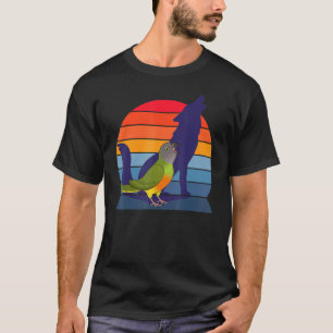 Retro Parrot I Howling Wolf I schreiend Senegal Pa T-Shirt