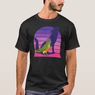 Retro Parrot I Howling Wolf I schreiend Senegal Pa T-Shirt