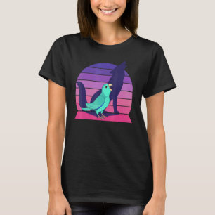 Retro Parrot I Howling Wolf I schreiend Türkis T-Shirt