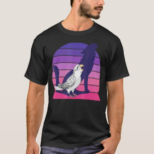 Retro Parrot I Howling Wolf I schreiend White Budg T-Shirt