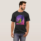 Retro Parrot I Howling Wolf I schreit gelbes Nicke T-Shirt (Vorne ganz)