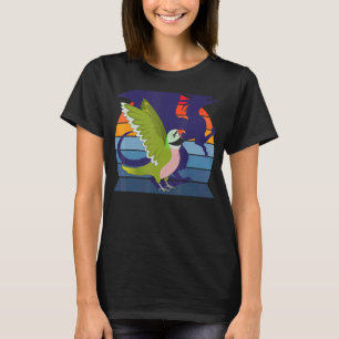 Retro Parrot I Winged Dragon I Mustache Parakeet T-Shirt