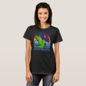 Retro Parrot I Winged Dragon I Orange geflügelt Am T-Shirt (Vorne ganz)