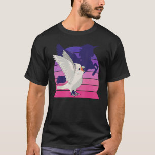 Retro Parrot I Winged Unicorn I schreiend Goffin's T-Shirt