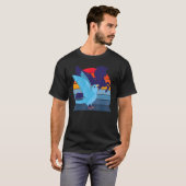 Retro Parrot I Winged Unicorn I Screaming Blue Par T-Shirt (Vorne ganz)