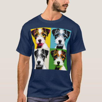 Retro Parson Russell Terrier Art Niedlich Puppy 1 T-Shirt