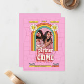 Retro Partner in Crime BESTE FREUNDIN Valentine's  Mitteilungskarte (Vorderseite/Rückseite Beispiel)