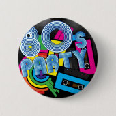 Retro Party 80 Button (Vorderseite)