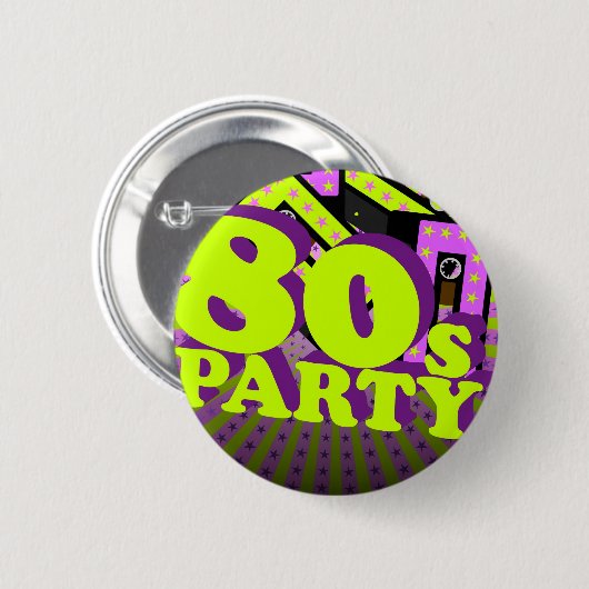 Retro Party Button (Vorne & Hinten)