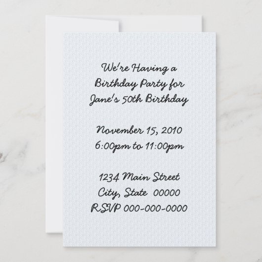 Retro-Party der 50er Jahre Einladung (Rückseite)