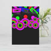Retro-Party-Design Einladung (Stehend Vorderseite)