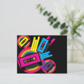 Retro-Party-Design Postkarte (Stehend Vorderseite)