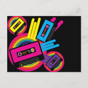 Retro-Party-Design Postkarte